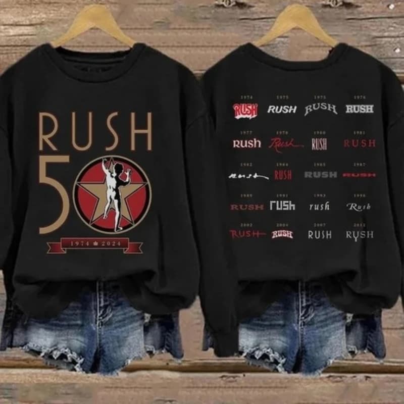 T-shirt de la tournée Rush Rock Band Rolling the Bones Pushead Deadstock 1991