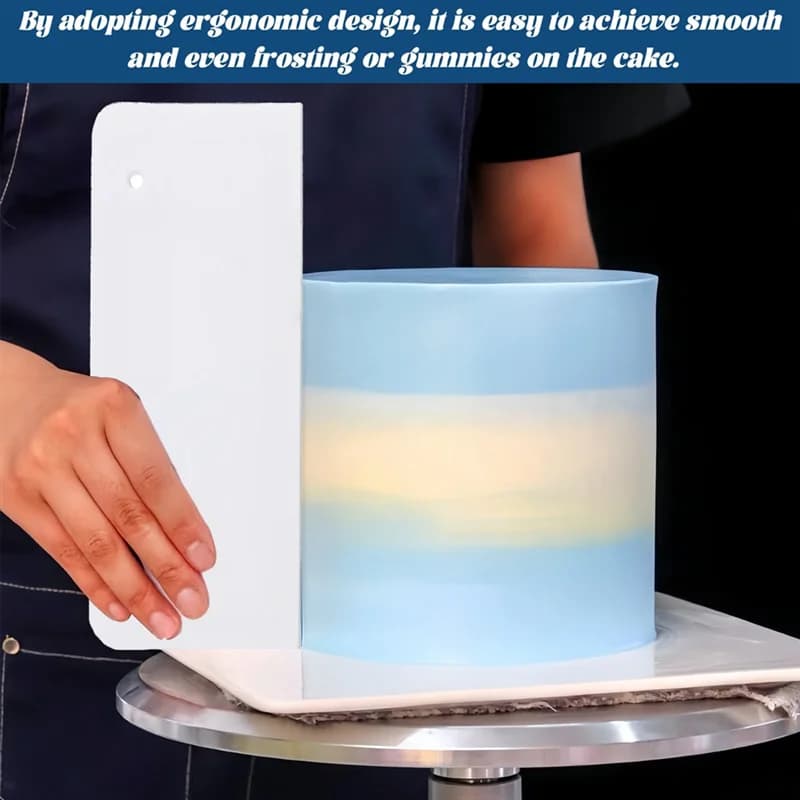 Ensemble de grattoirs à gâteaux, crème au beurre professionnelle plus lisse pour la décoration des gâteaux-idéal pour la crème, Fondant-AT64