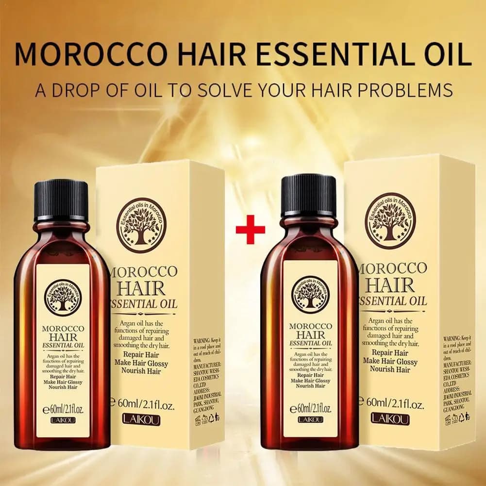 LAIKOU Hearth – huile d'argan marocaine pour cheveux bouclés et crépus