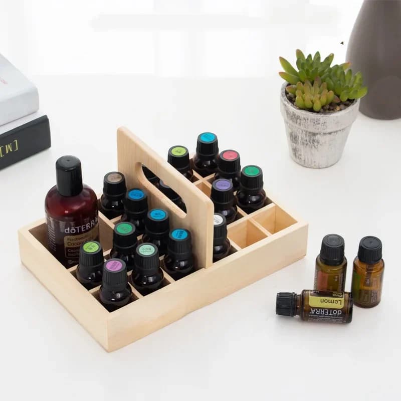 Pour DoTERRA boîte de stockage d'huiles essentielles en bois 25/21 compartiments boîte de rangement 15ML 24/20 + 1 compartiment boîte d'affichage d'huiles essentielles