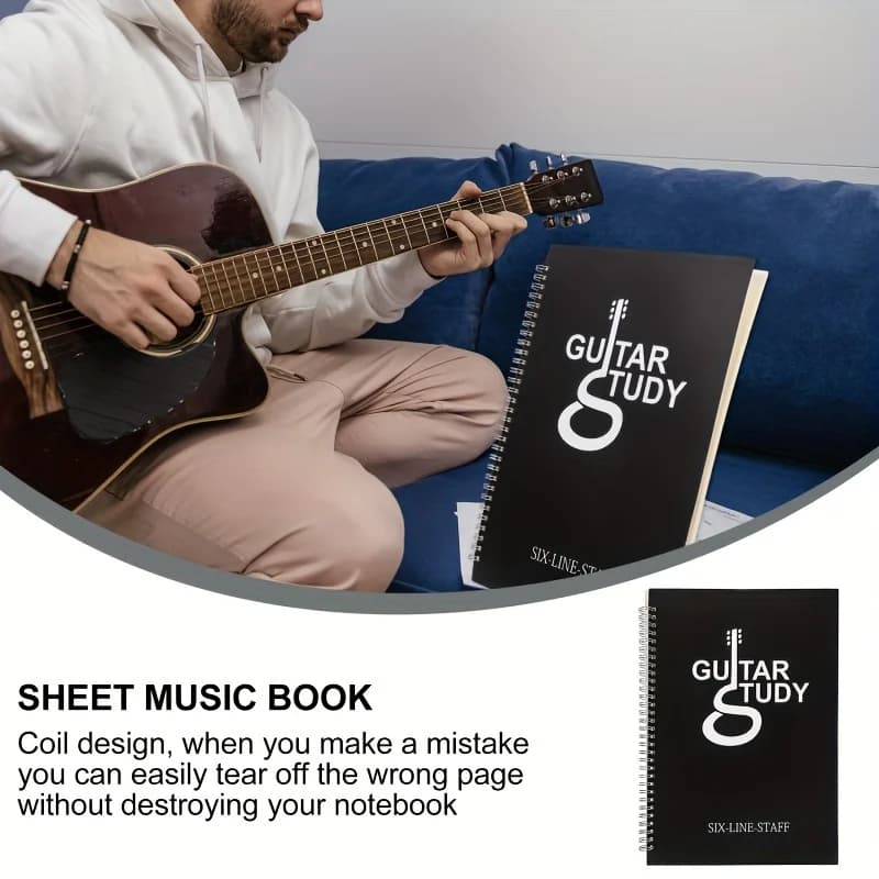 50 Pages guitare Tablature cahier