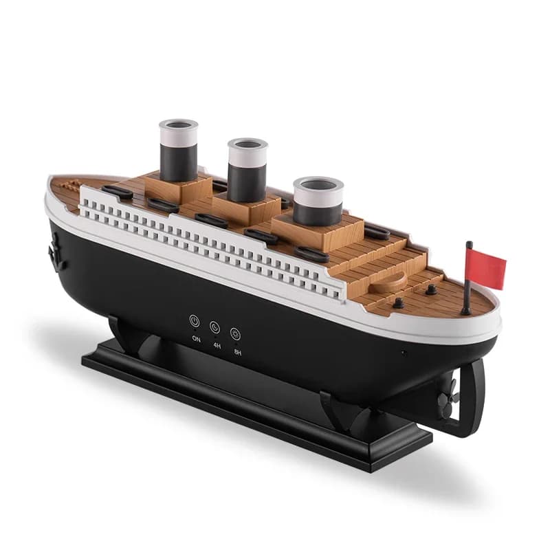 Humidificateur d'air de décoration de modèle de bateau Titanic, diffuseur d'huile essentielle de 250ml, anneau de fumée de méduse, diffuseur d'arôme en Spray pour la maison