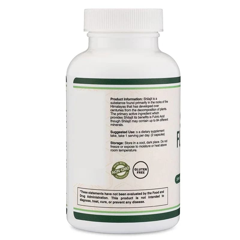 Shilajit Pur de l'Himalaya (Complément d'acide fulvique) 60 comprimés par 1000 mg (et substances micro-minérales, sans agent de remplissage)