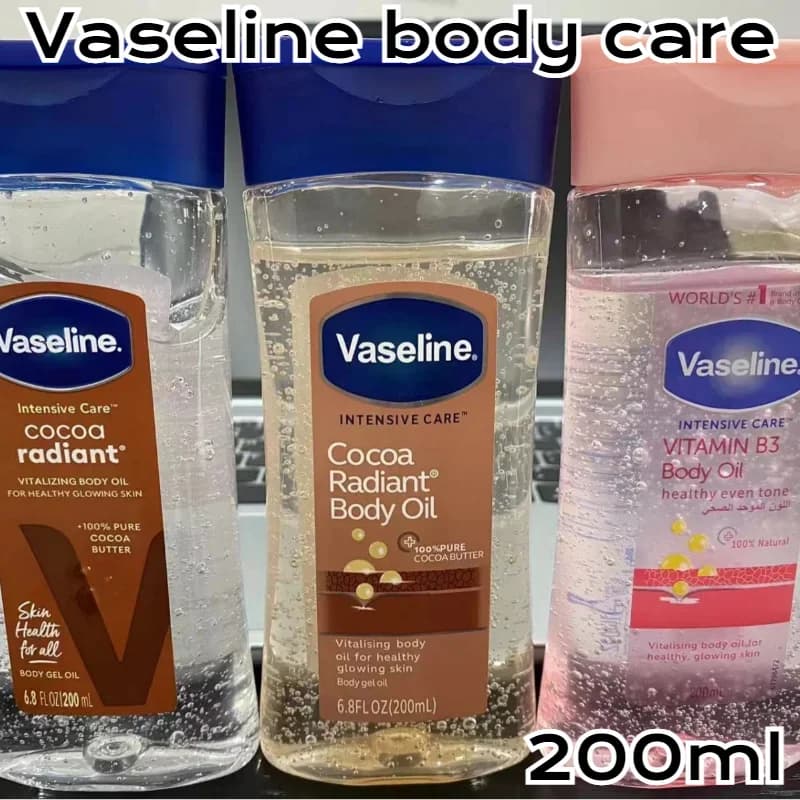 Huile corporelle à vaseline, éclaircit le teint, améliore la peau sèche et éclatée, nourrit et hydrate l'huile gel pour le corps, 200 ml