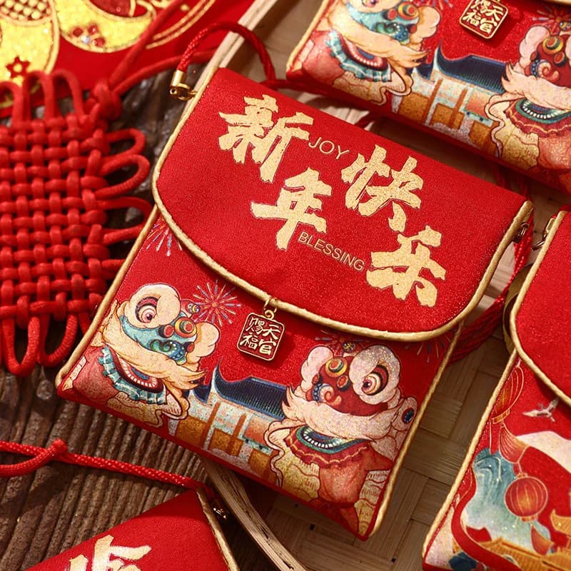 Célébrez le Nouvel An chinois 2026 avec des enveloppes rouges décoratives et fonctionnelles ; Sacs d'emballage pour cadeaux de fête et d'argent