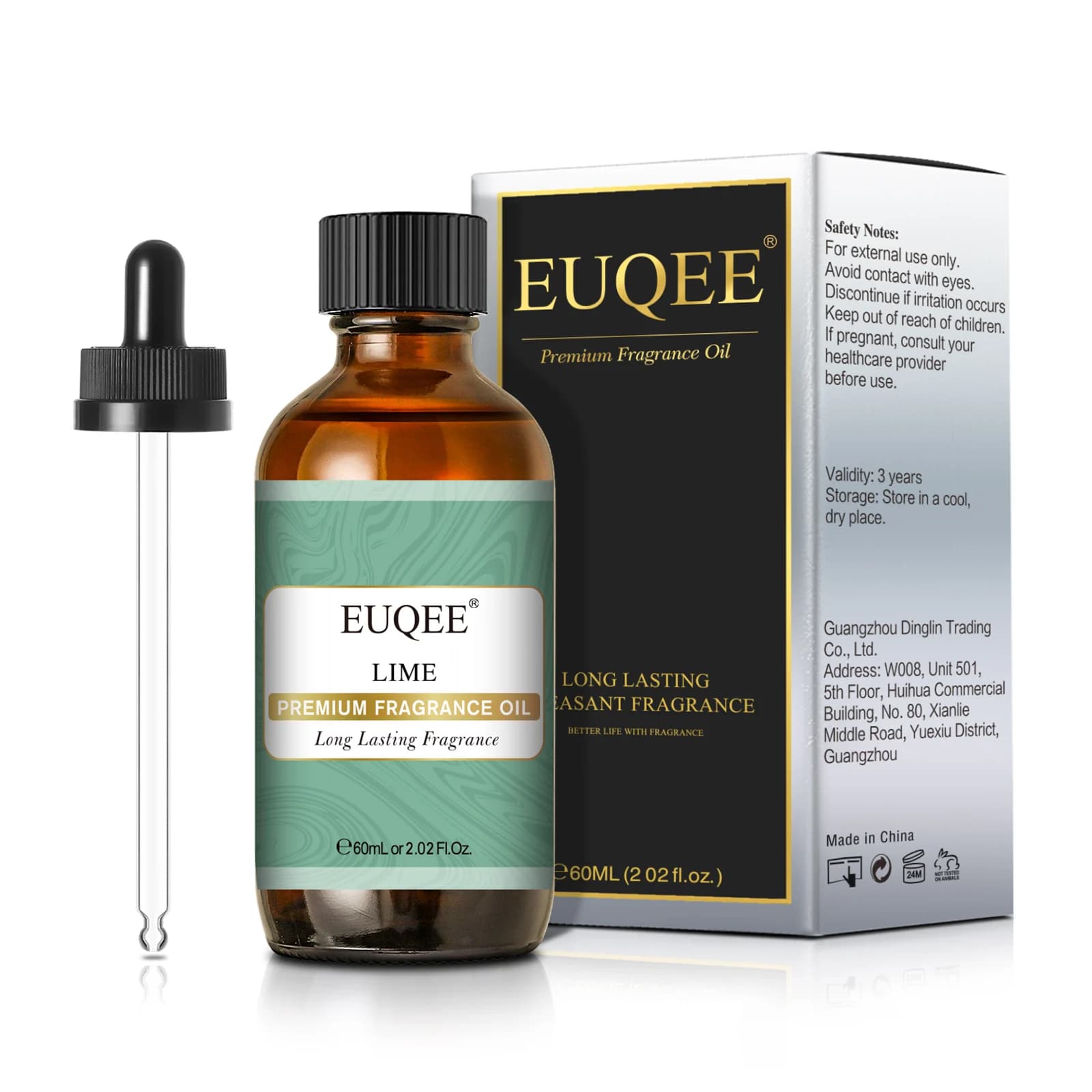 Huiles aromatiques EUQEE 60ml au parfum de cuir, café, noix de coco et vanille fraise pour diffuseur, fabrication de bougies, humidificateur