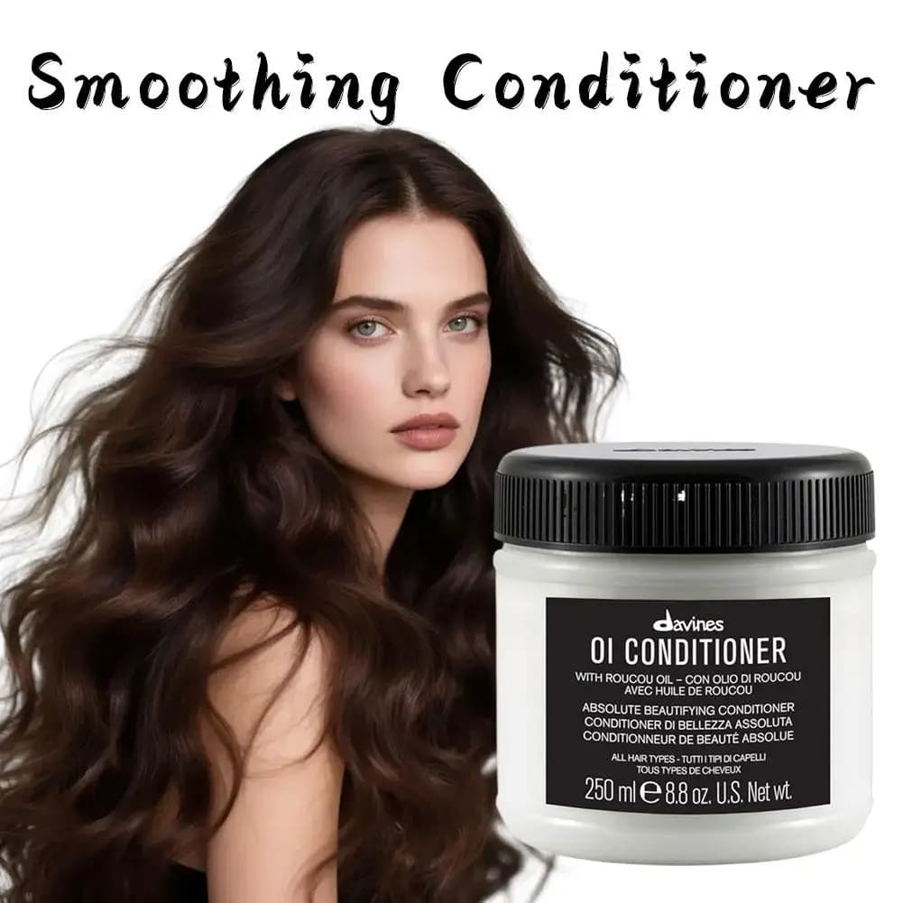 Après-shampooing Davines OI 250 ml, soin nourrissant en profondeur pour les cheveux, à l'huile de Roucou, réparation des pointes fourchues, pour tous types de cheveux