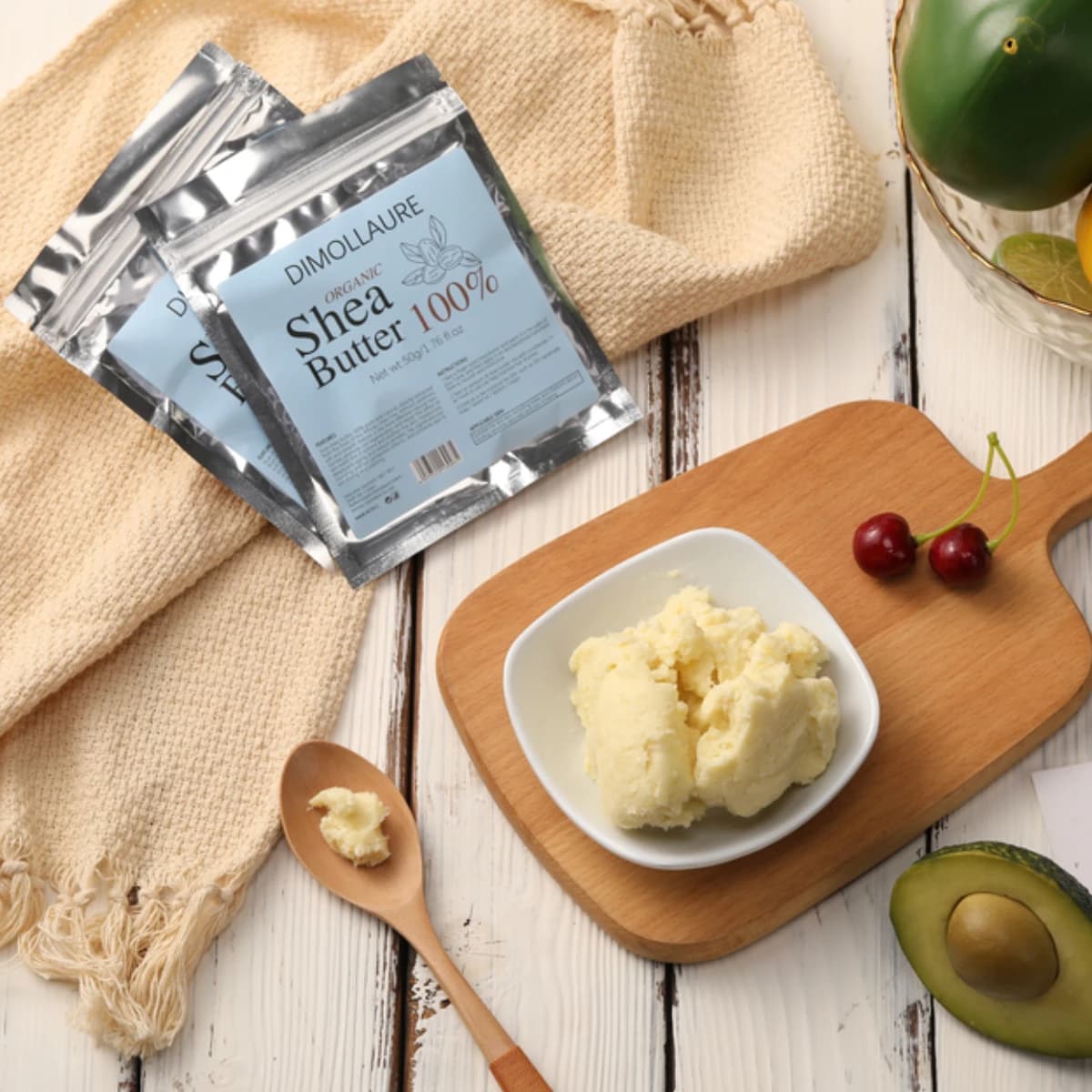 Dimollaure 50g-500g beurre de karité biologique non raffiné soin de la peau huile essentielle savon fait à la main huile huile corporelle bricolage huile de Base