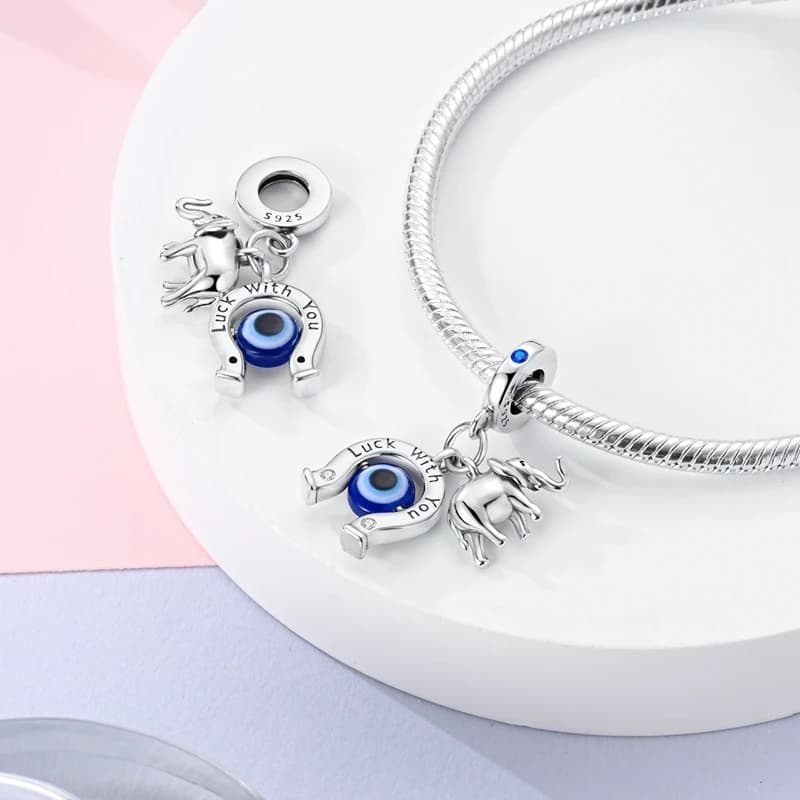 Breloques tendance en argent sterling 925, main de Dieu, œil du diable, perles pendentifs pour femmes, bracelets originaux 925, bijoux DIY, cadeau