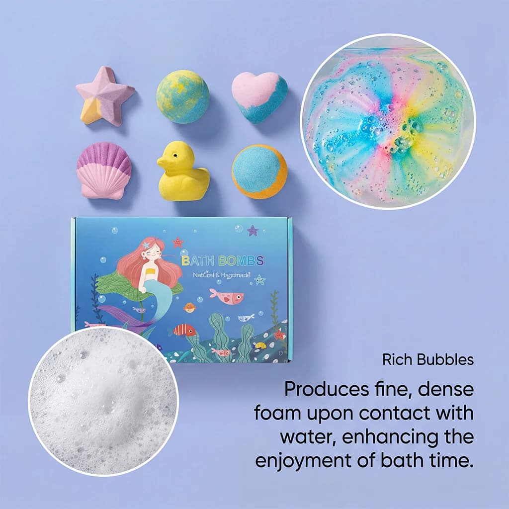 Kit de boules de bain au sel de mer, huile essentielle, adoucissante, kératine, élimine les peaux mortes, pour enfants, accessoires de bombes de bain hydratantes