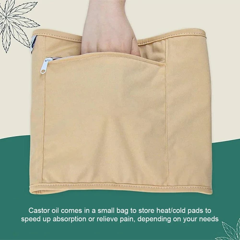Pack d'huile de ricin enveloppe d'huile de castrol biologique réutilisable enveloppe d'amélioration du sommeil pour l'abdomen rins Muscles articulations fénurs pour les femmes