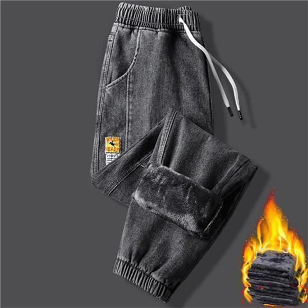 Jeans pour hommes hiver polaire Jean épais chaud Denim pantalon