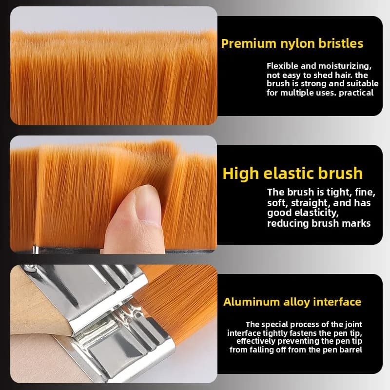 Pinceau en nylon pour nettoyage de peinture à l'huile, petit pinceau à colle pour le travail du bois, pinceau à peinture pour barbecue