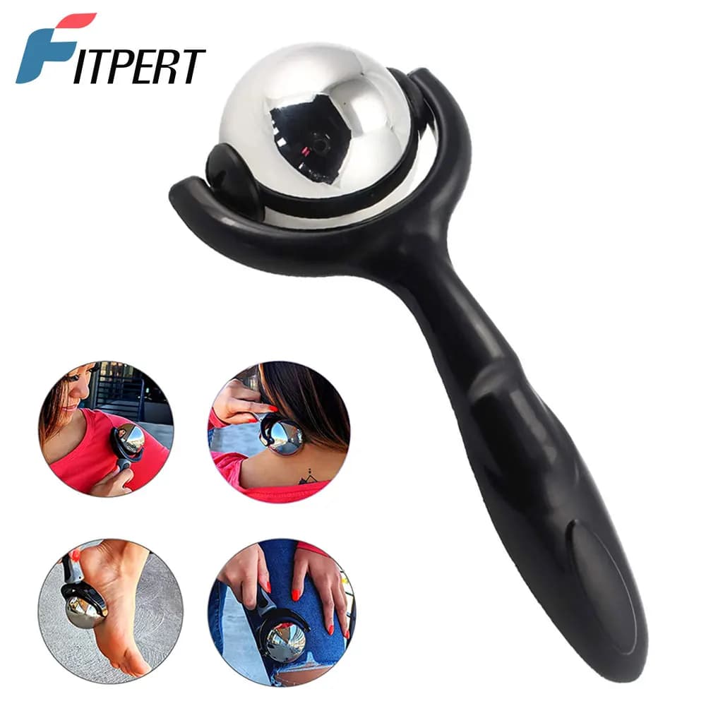 Rouleau de boule de massage – pour les tissus profonds et les muscles douleurs, soulagement de la rigidité et du stress, du corps, du cou, du dos, du pied, de la fasciite plantaire