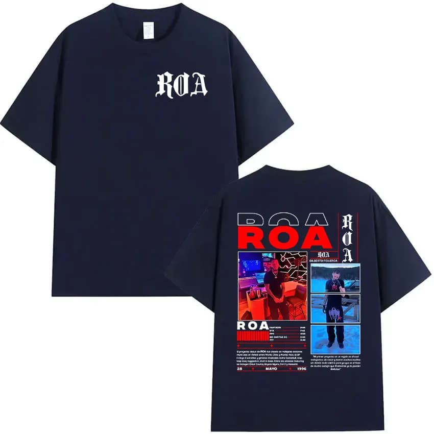 Rappeur ROA Tour 2025 Album T-Shirt graphique hommes Hip Hop Rock gothique à manches courtes T-Shirt Vintage surdimensionné coton t-shirts Streetwear