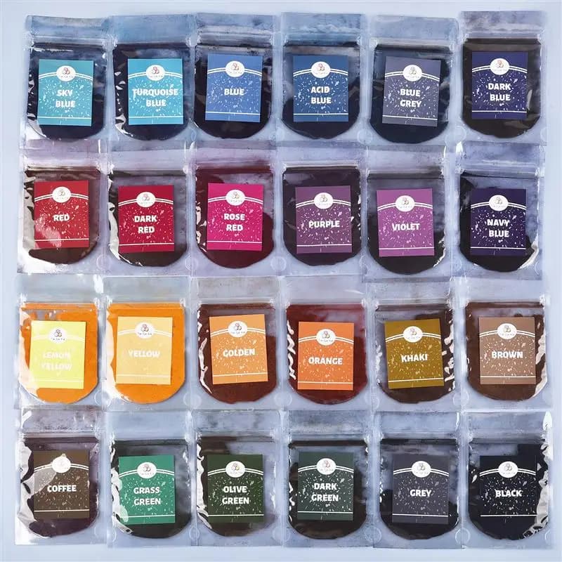 10g poudre colorant tissu colorants Textile teinture vêtement cravate teinture coton Nylon multifonctionnel Pigment pour la rénovation de vêtements anciens
