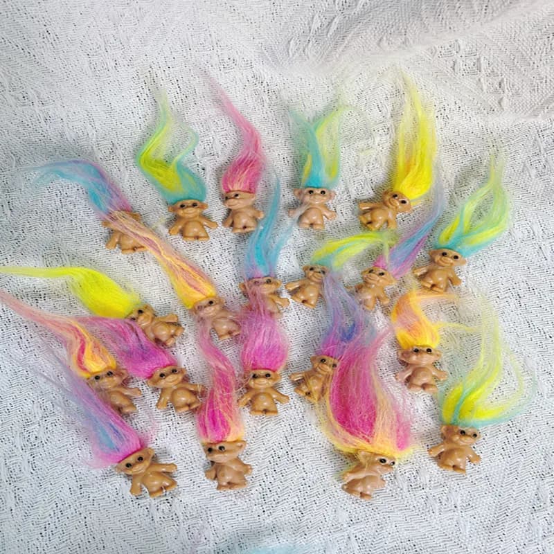 Nouvelles poupées Trolls vintage, figurines porte-bonheur, adorables petits personnages colorés, collection, cadeaux de fête, Noël, Halloween