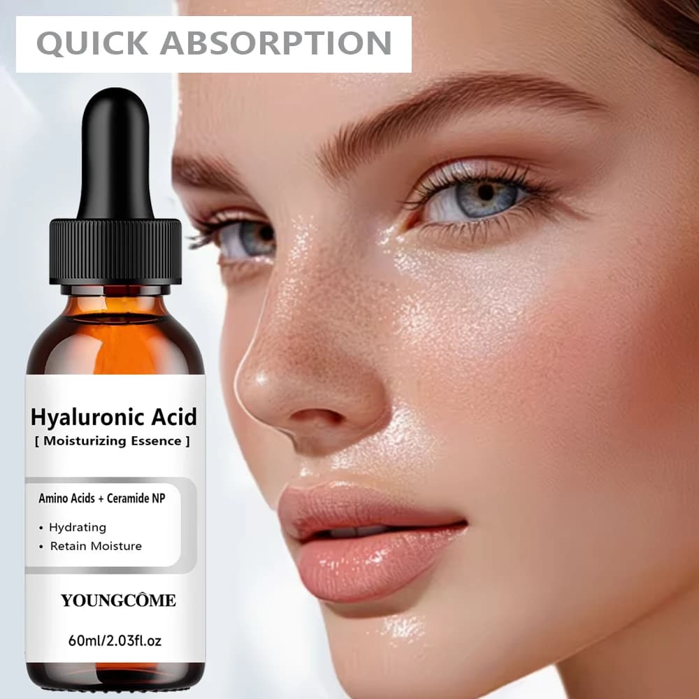 Sérum hydratant à l'acide hyaluronique - Formule boostante d'hydratation pour la réparation de la peau et le soin des