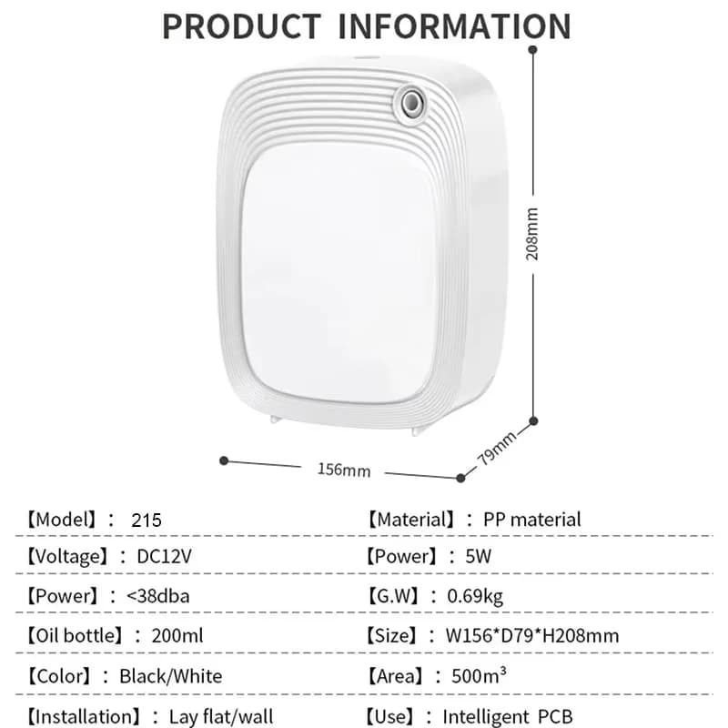 Diffuseur d'arôme Wifi 500m3
