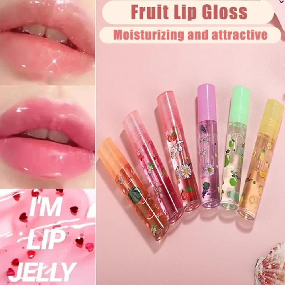 Huile à lèvres enroulée aromatisée au fruit de fraise