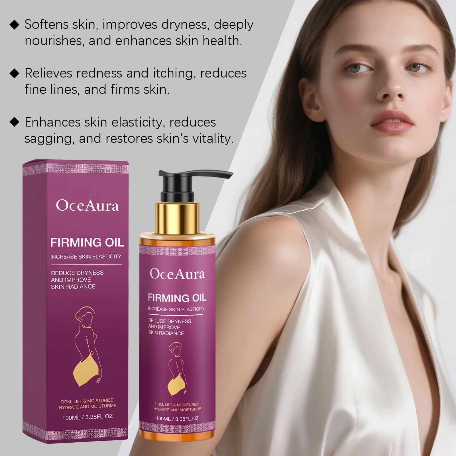Huile Corporelle Lavande Rose 100ml – Liquide de Massage Hydratant et Réparateur pour le Corps – Huile Essentielle de Graines de Café pour Peaux Sèches