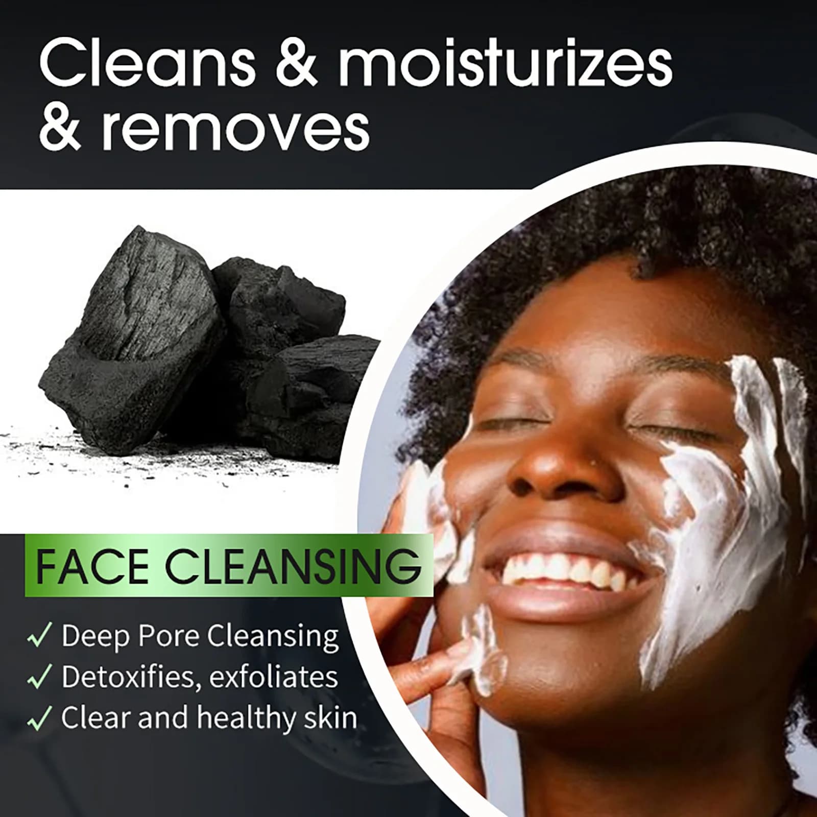 AILKE Savon noir naturel africain pour le visage et le corps