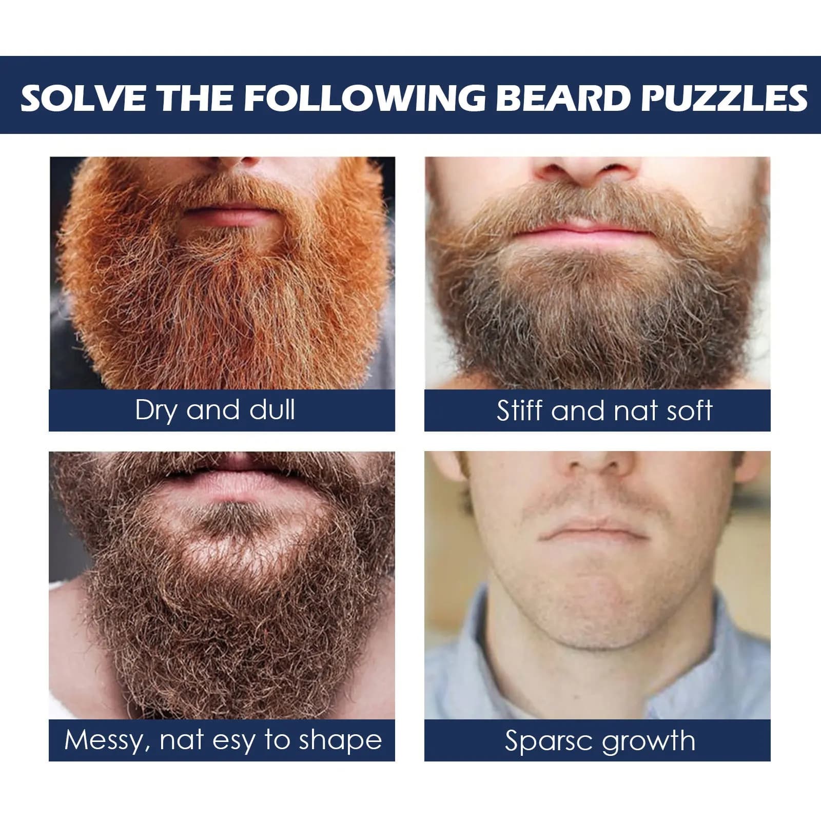 Huile de croissance de barbe pour hommes, produits de croissance des cheveux, épaississant, nourrissant, traitement de toilettage, soins de la barbe
