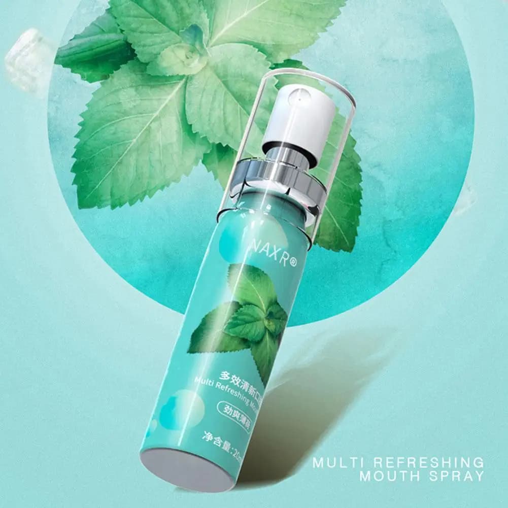 Spray probiotique pour haleine fraîche, éliminateur de mauvaise haleine orale à action rapide pour adultes, saveur de menthe et de pêche longue durée, haleine naturelle