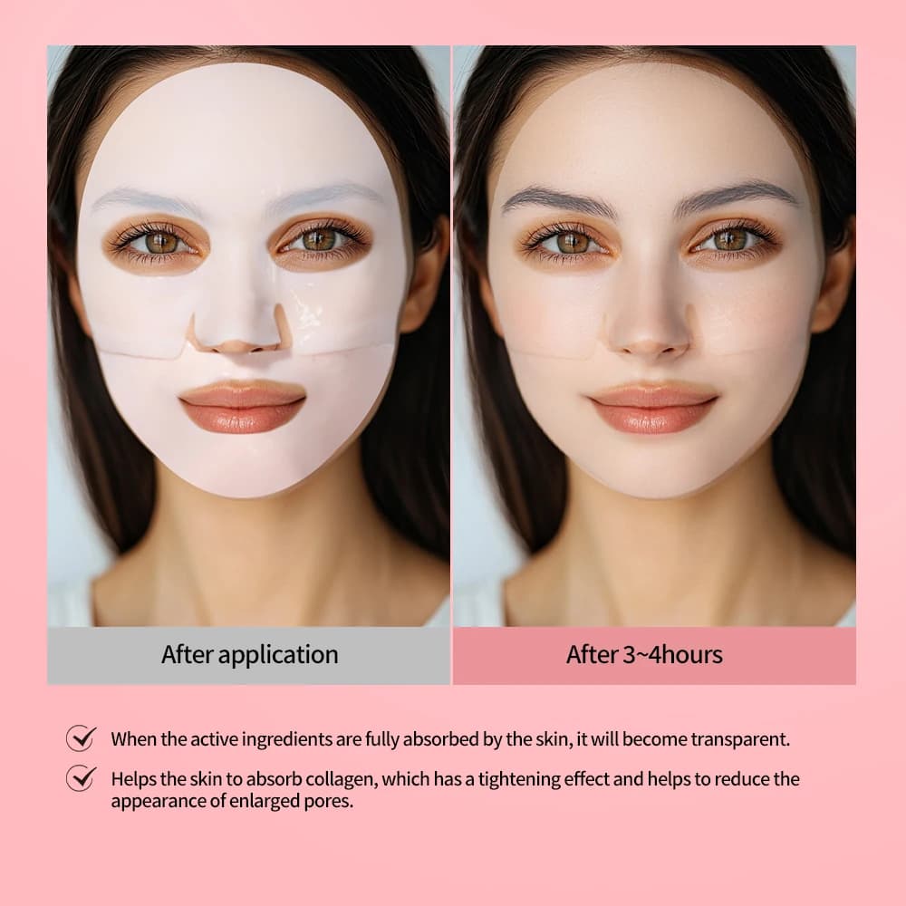Bio-colagène véritable masque profond supplément collagène hydratant nuit masque hydrogel amélioration de l'élasticité minimisant les pores raffermissant