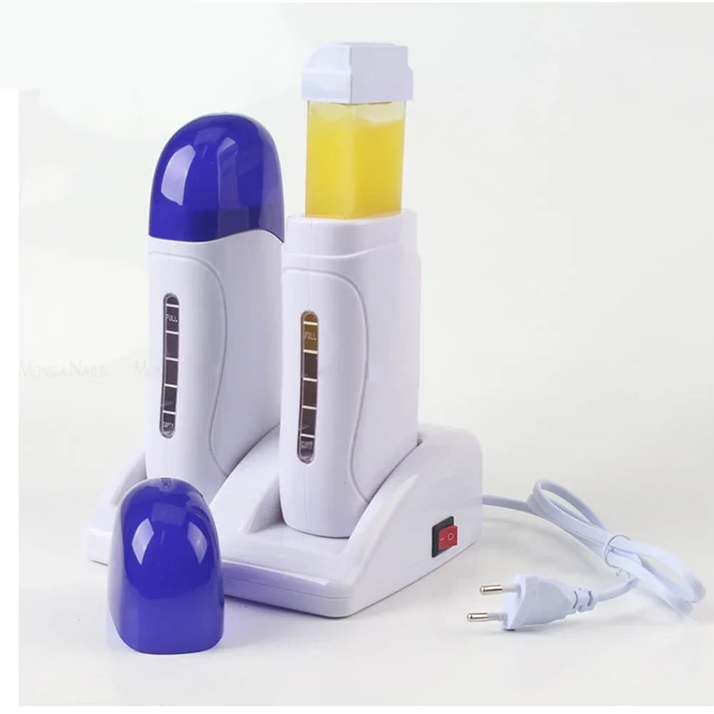 Double chauffe-cire électrique épilateur cartouche rouleau de cire Base rouleau sur épilation rechargeable Machine chauffage épilatoire