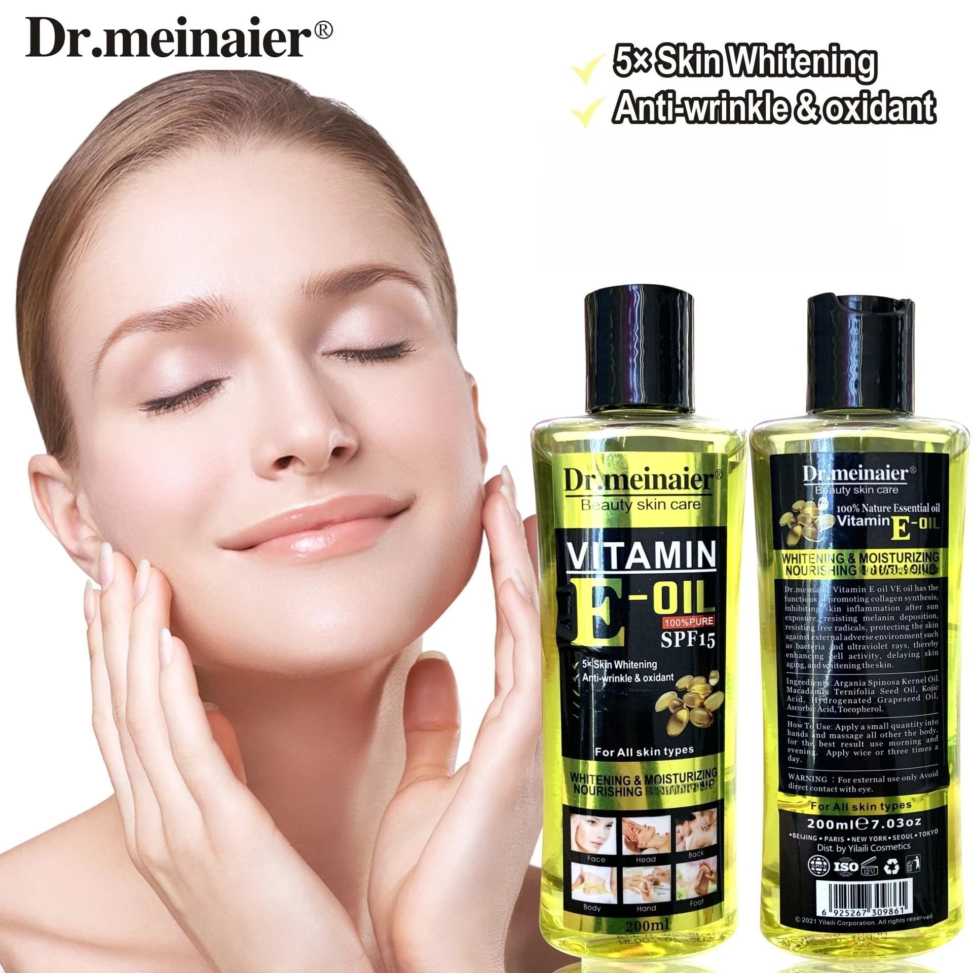 Huiles essentielles pour le visage blanchissantes à la vitamine C