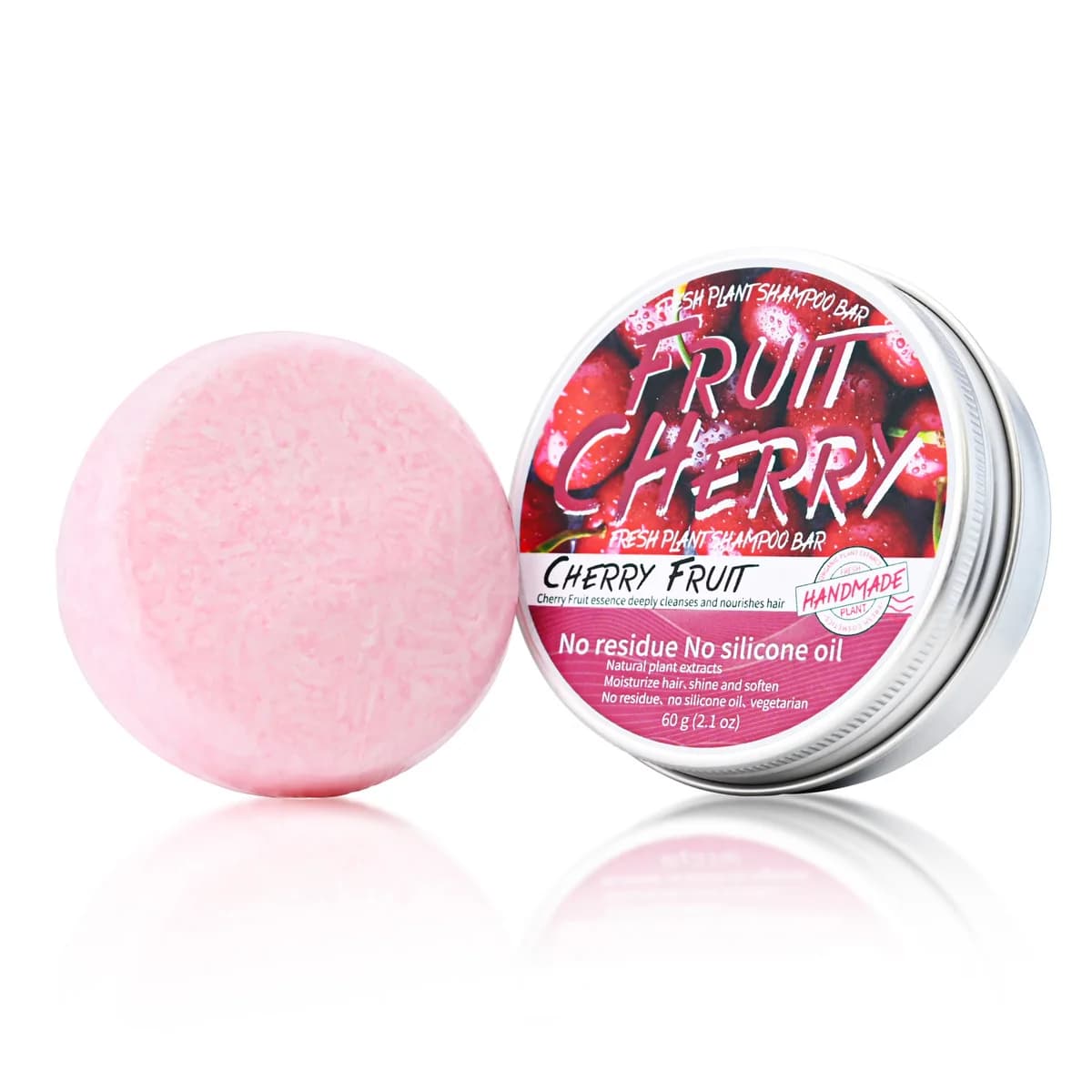 Nature plante fruits cerise solide shampooing rafraîchissant citron Aloe Vegan savon peau contrôle de l'huile pellicule shampooing barre