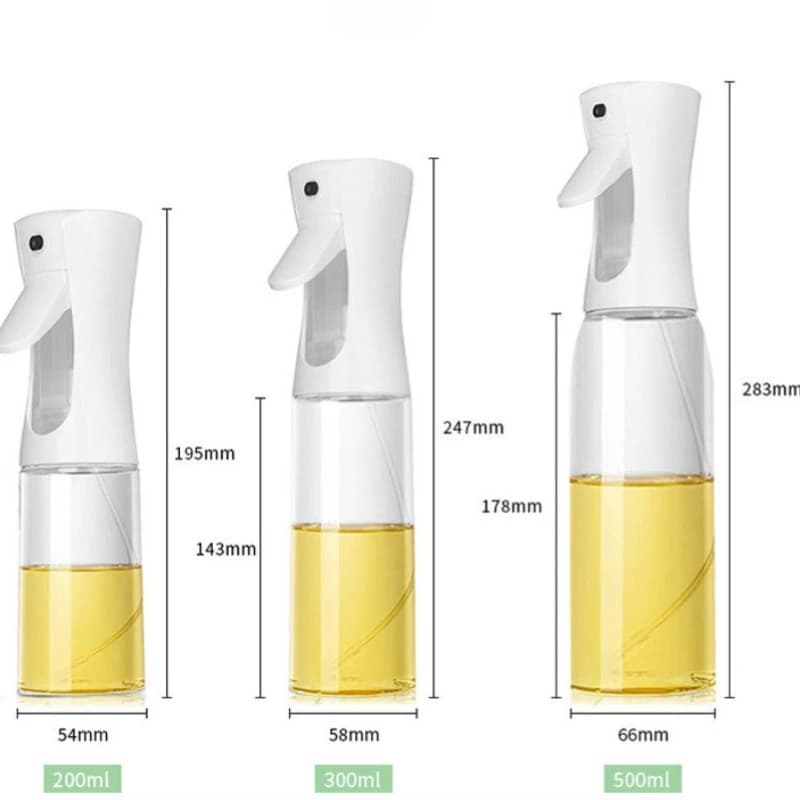 Bouteille pulvérisateur d'huile 200/300/500 ml pour la cuisine, le barbecue, distributeur d'huile d'olive portable, vaporisateur d'huile pour la cuisine, friteuse à air