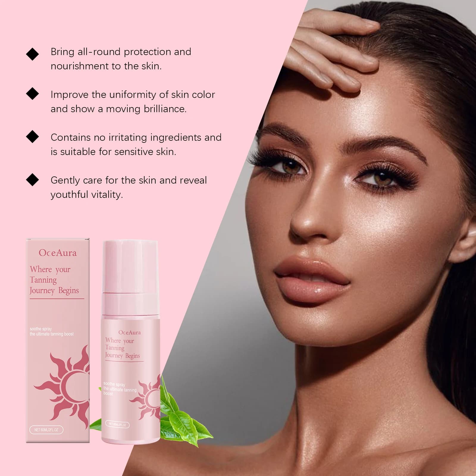 Spray autobronzant pour peau de blé