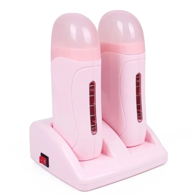 Épilateur électrique double chauffe-cire à prise UE, base de rouleau de cire rechargeable pour épilation, machine dépilatoire