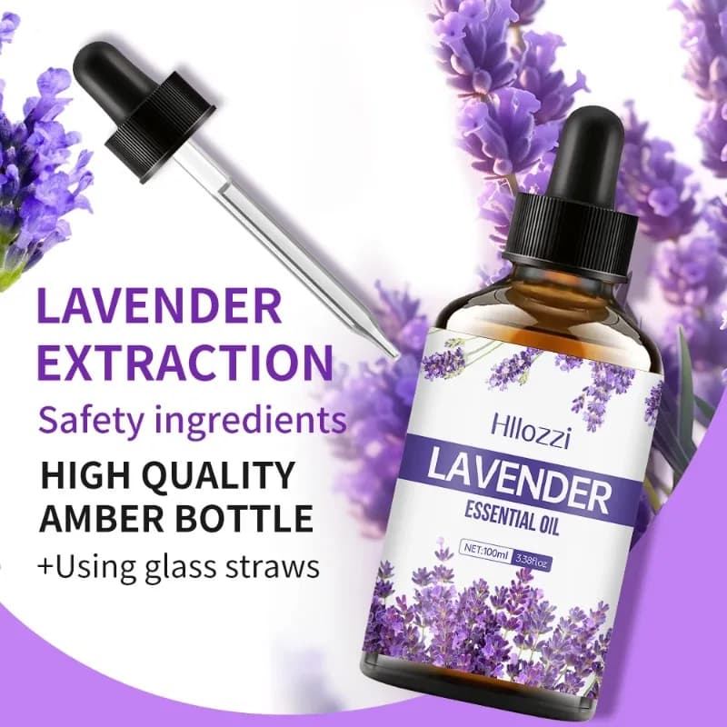 Huile essentielle de lavande |   Hydratant et nourrissant pour le visage et le corps, idéal pour le massage, parfum longue durée