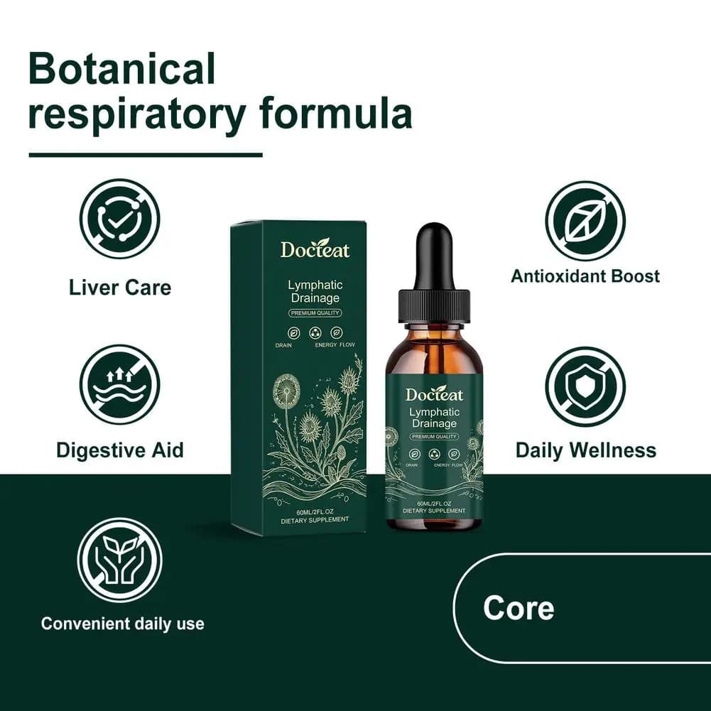1-5PCS 60ml Docteat Lymphatic Drainage Drops – Complément alimentaire à base de plantes pour la détoxification et le