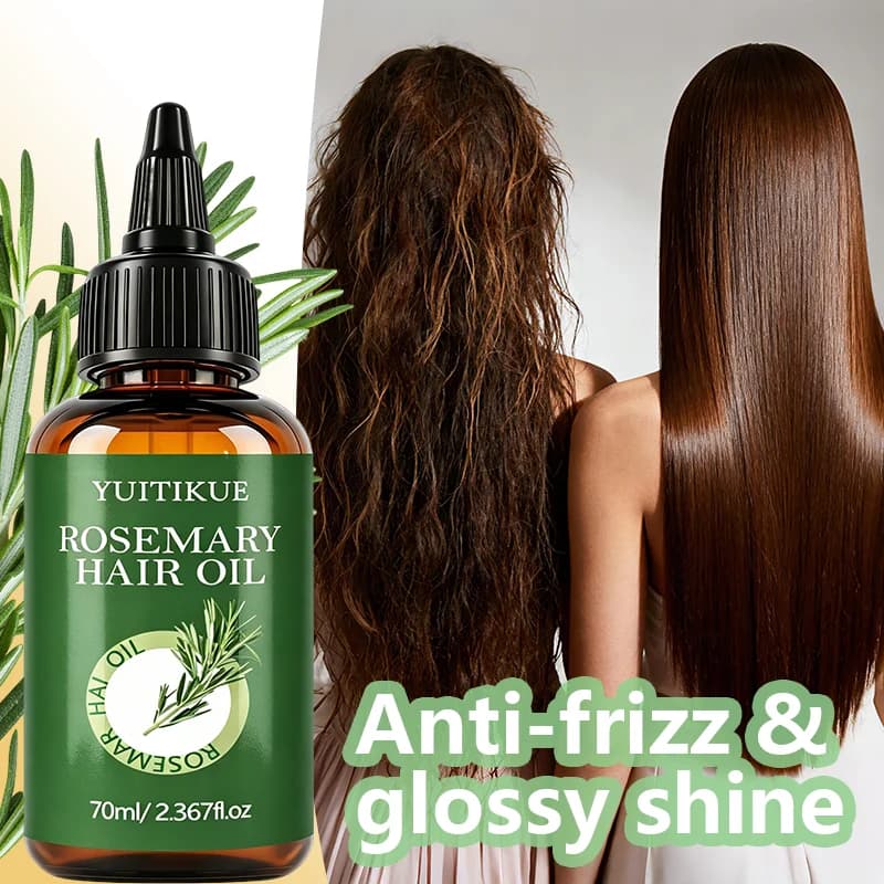 Huile nourrissante pour cheveux à la rosemaine 70ml YUITIKUE, huile de massage du cuir chevelu, réparation des cheveux secs et crépus, renforcement des follicules pileux, soin quotidien des cheveux