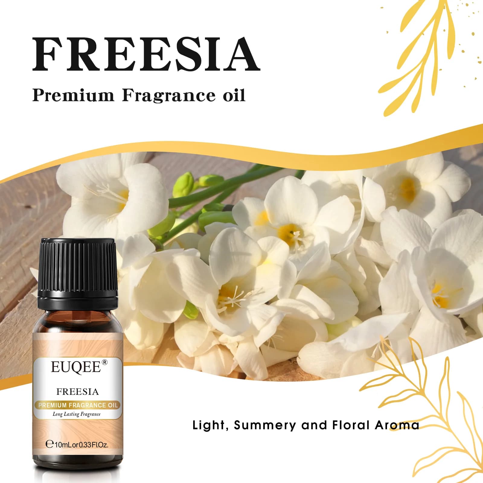 EUQEE 10ML huile parfumée série florale pour aromathérapie