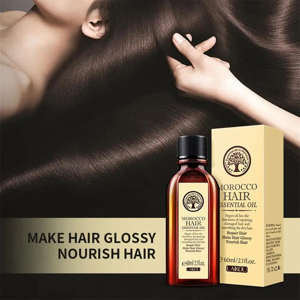 LAIKOU Hearth – huile d'argan marocaine pour cheveux bouclés et crépus