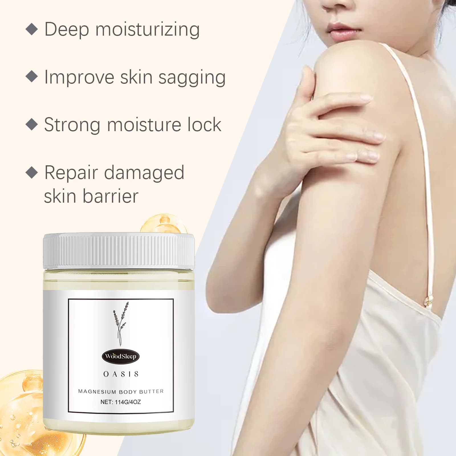 Lotion pour le corps au beurre de karité hydratante beurre pour le corps au magnésium peau nourrissante douce lisse apaise les Muscles crème de soin pour le corps