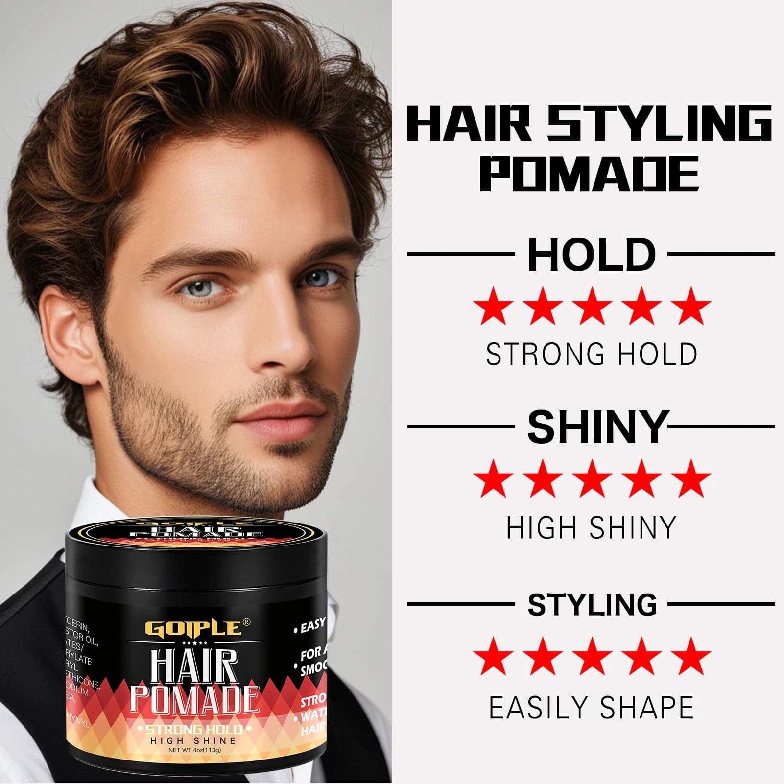 Pommade pour cheveux pour hommes