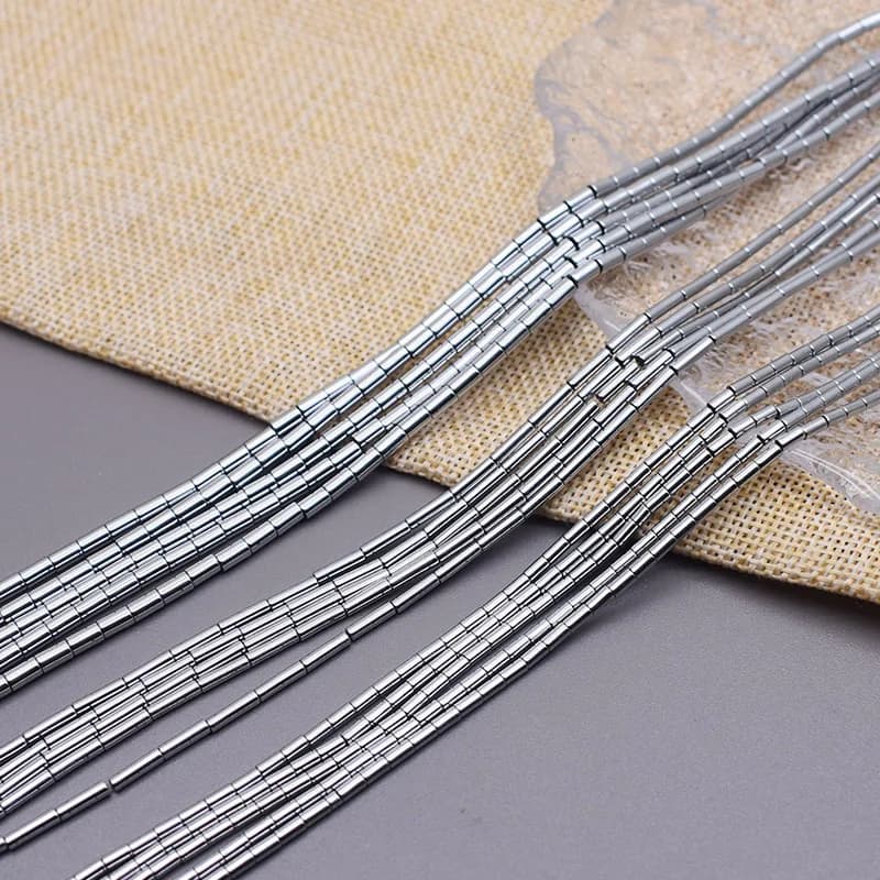 Placage argent couleur rétention naturel hématite pierre entretoise perles en vrac pour la fabrication de bijoux Bracelets à faire soi-même trouver
