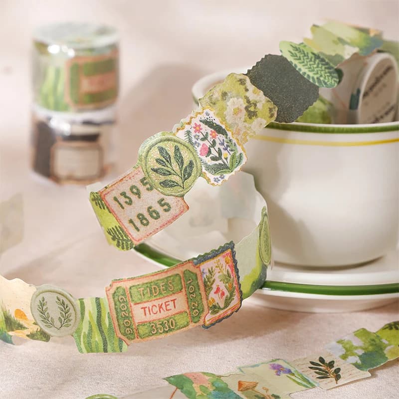 1 à 6 rouleaux de rubans Washi sur le thème de la petite forêt, autocollants pour scrapbooking, matériel parfait pour l'artisanat, fournitures de scrapbooking DIY