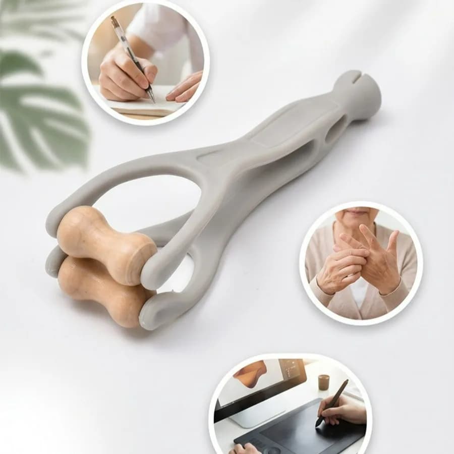 Rouleau de massage manuel pour les mains, masseur de doigts avec billes roulantes, double usage pour les mains et les articulations, indispensable à la maison, au bureau et en voyage