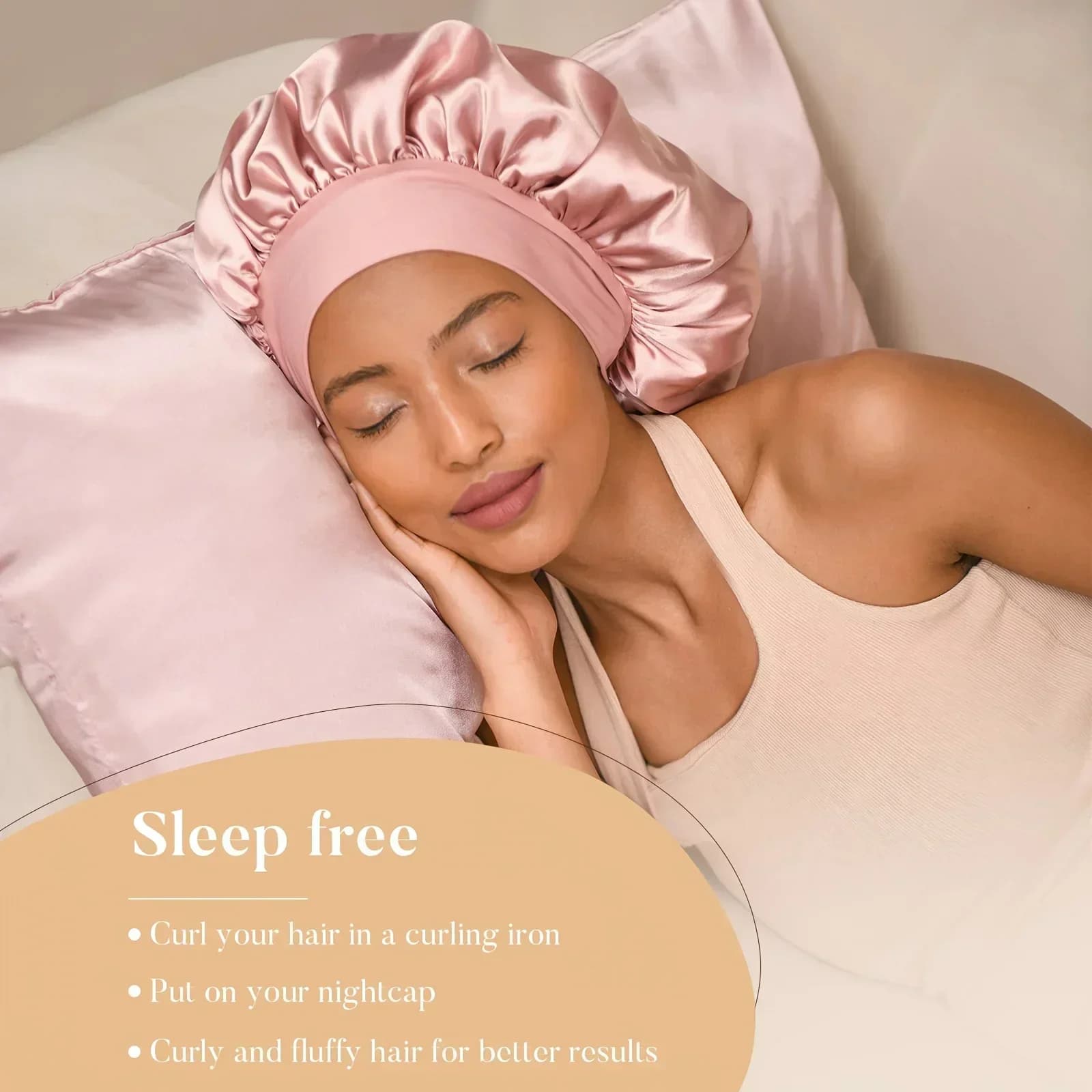 Tige à friser sans chaleur, bandeau sans chaleur, bigoudis doux, boucles paresseuses, Bonnet en Satin, casquette de nuit, outils de coiffure