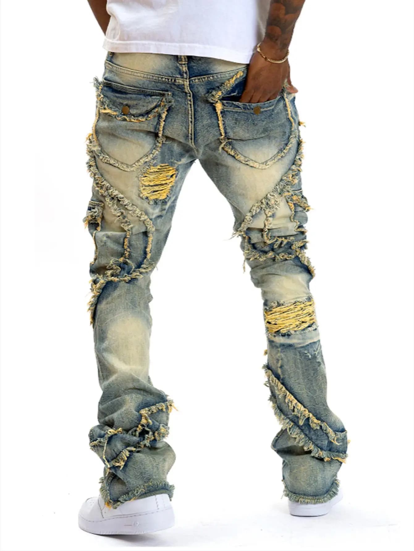 2025 Nouveaux jeans décontractés pour hommes européens et américains