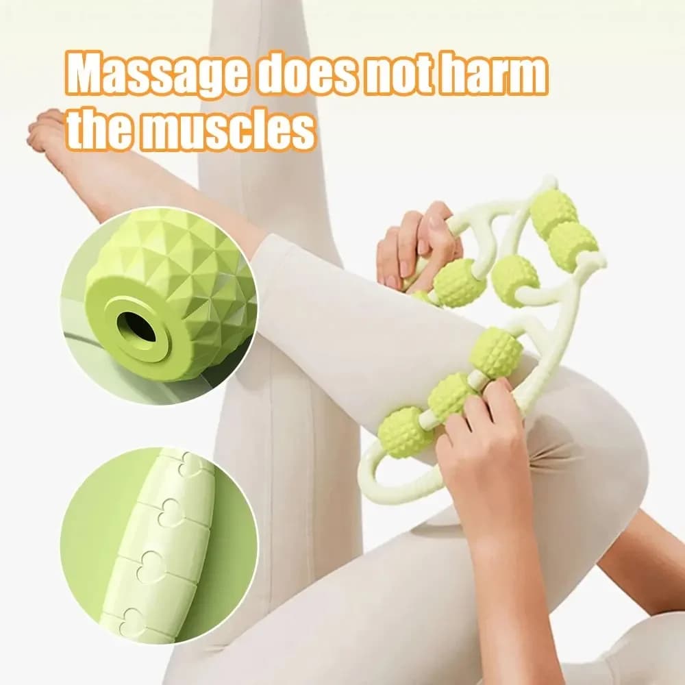 Rouleau circulaire amincissant pour les jambes et relaxant musculaire avec 12 roues