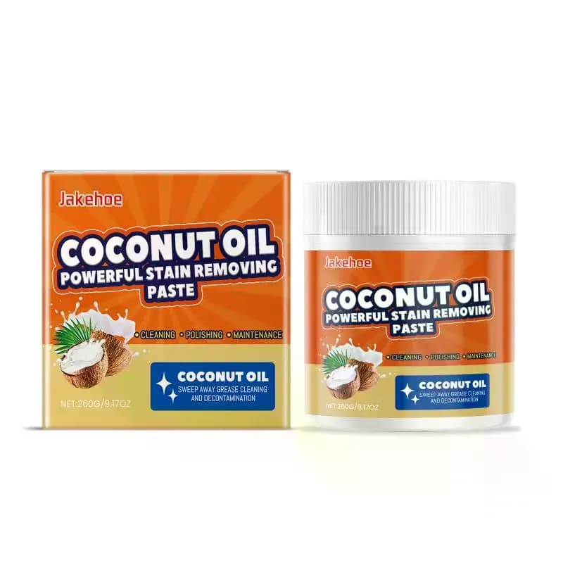 Crème Dégraissante et Nettoyante Multi-Usages à l'Huile de Coco pour Cuisine, Brillance et Éclat, Douce et Sans Résidu