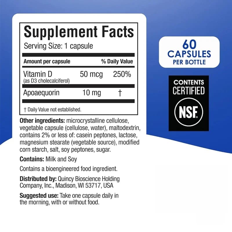 Amélioration de la mémoire - 60 capsules mélangées avec des suppléments de vitamines et de minéraux